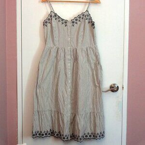 Madewell Jardin Stripe Summer Midi Dress